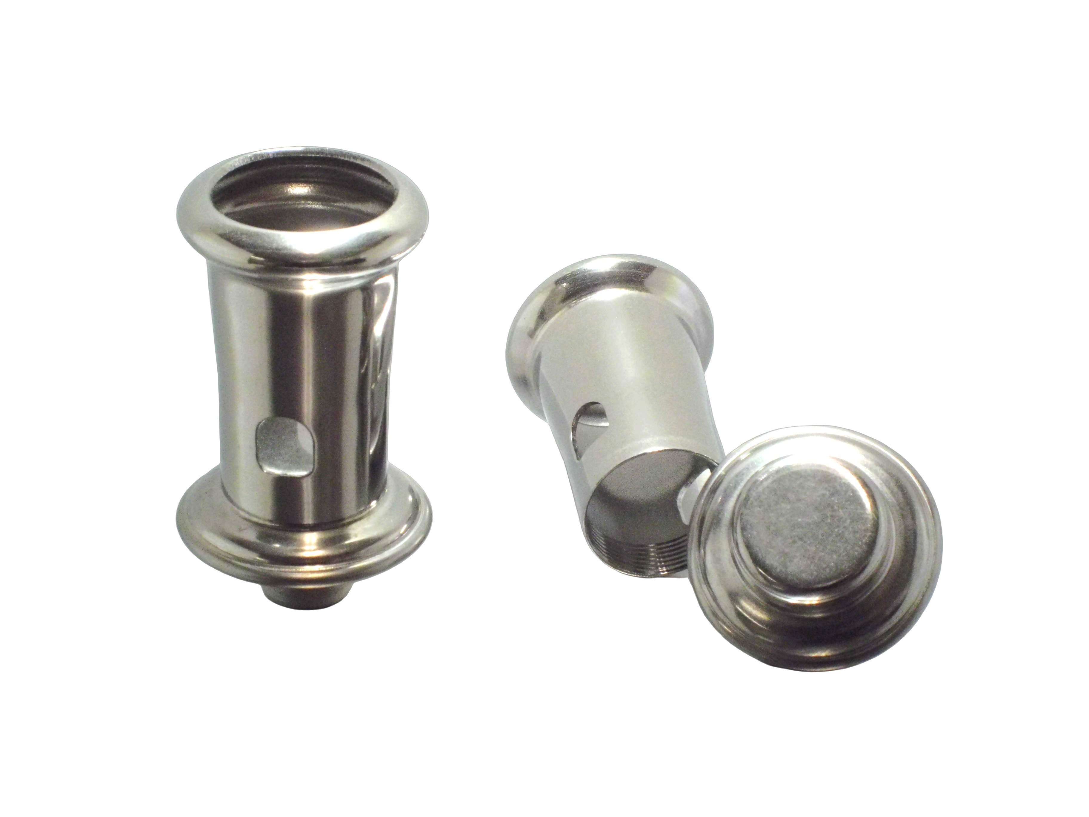 お墓用線香立 ステンレス製 着脱式 台座固定/本体ネジ込タイプ [新型線香立(大)]