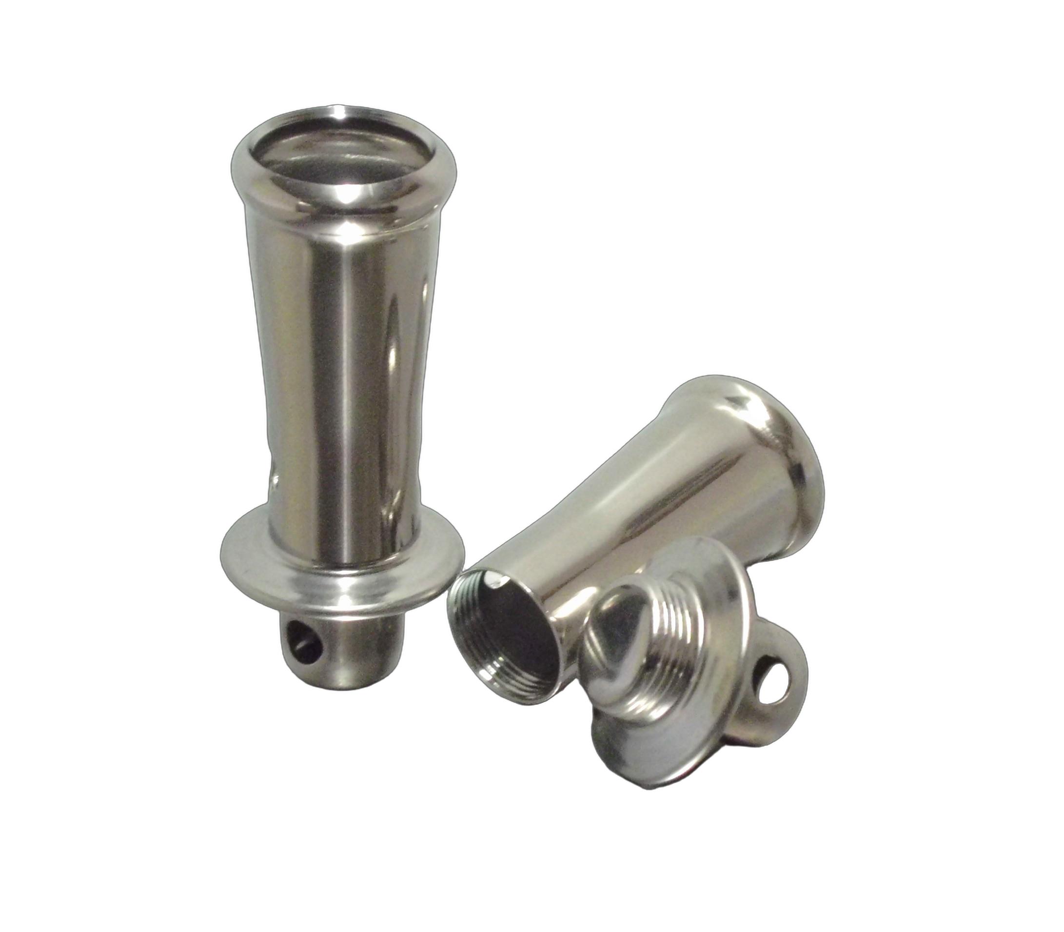 お墓用線香立て 高級ステンレス製 着脱式 台座固定/本体ネジ込タイプ [新型線香立(小)]