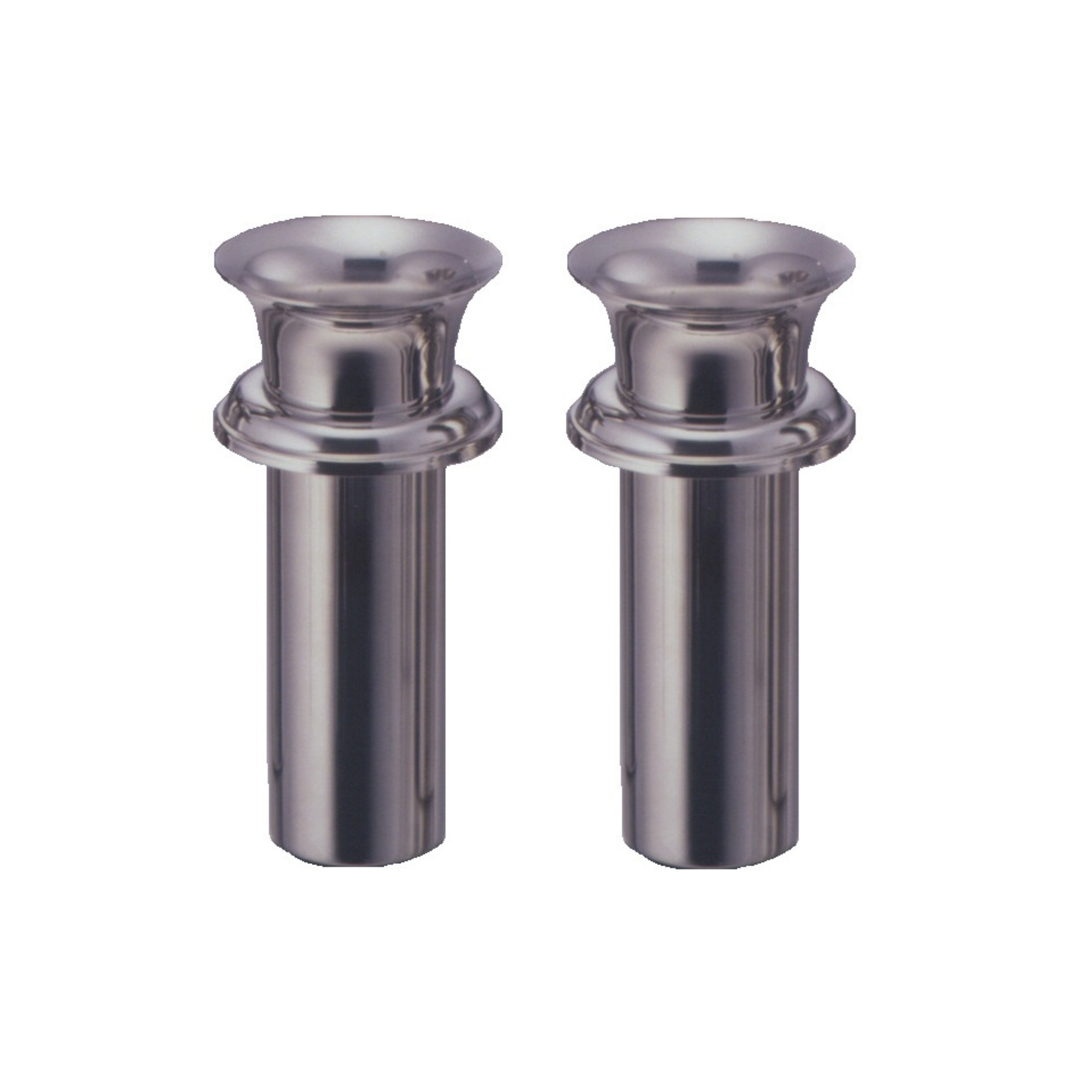 お墓用花立 ステンレス製 ツバ付 筒径:58mm ツバ下:140mm [W-58大]