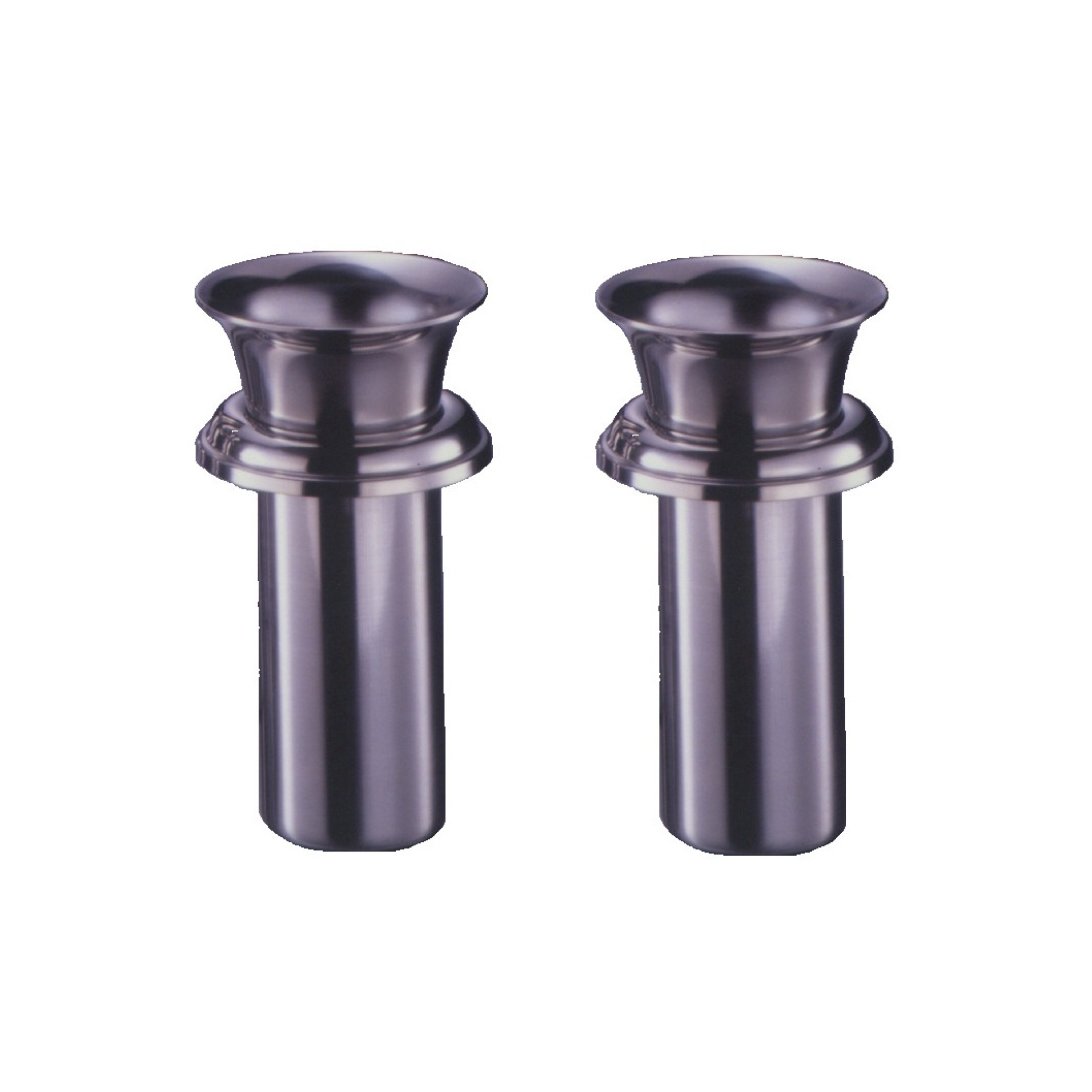 お墓用花立 ステンレス製 ツバ付 筒径:54mm ツバ下:105mm [W-54小]
