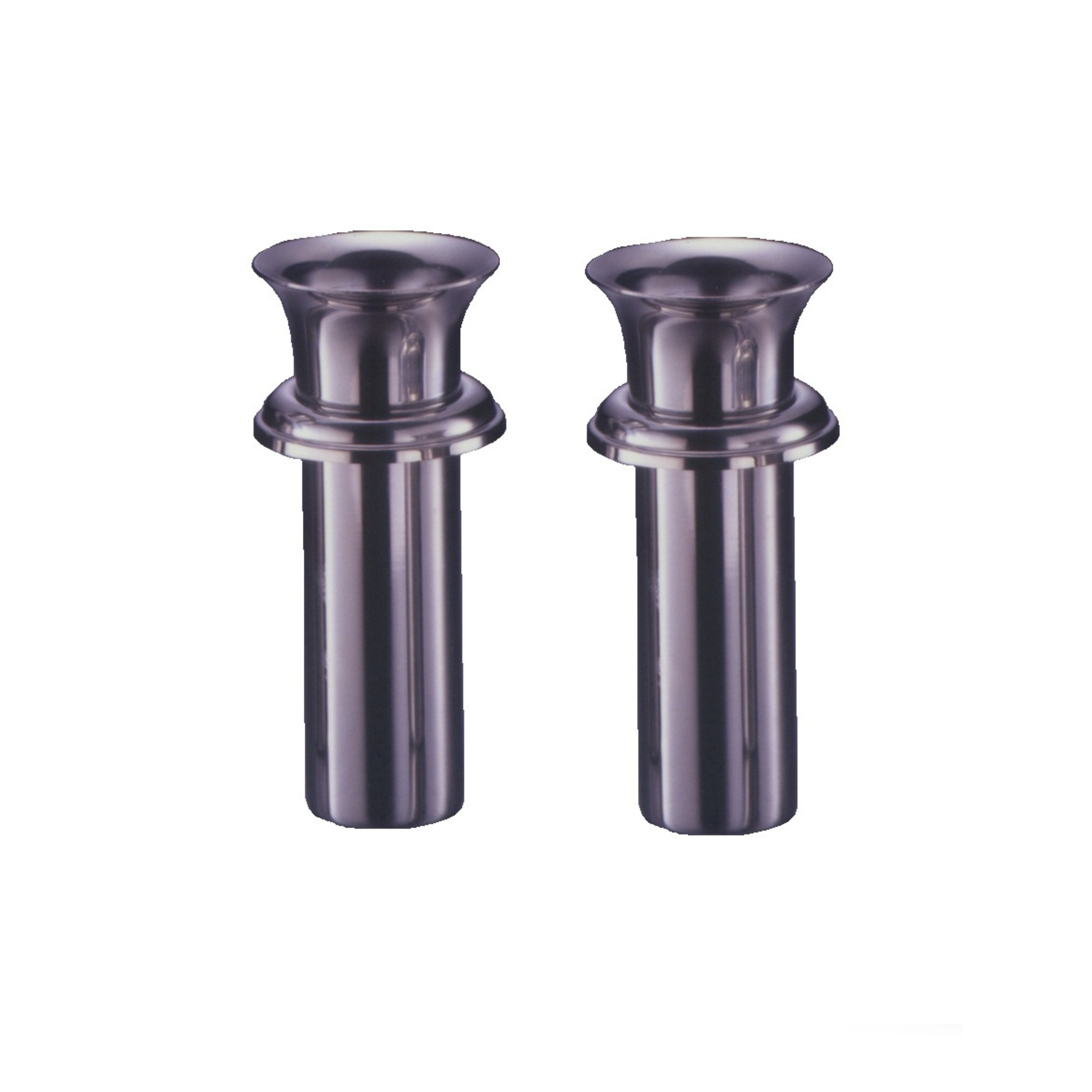 お墓用花立 ステンレス製 ツバ付 筒径:54mm ツバ下:140mm [W-54大]