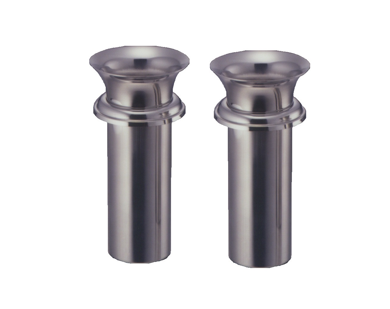 お墓用花立 ステンレス製ツバ付 筒径:74mm ツバ下:170mm [W-74]