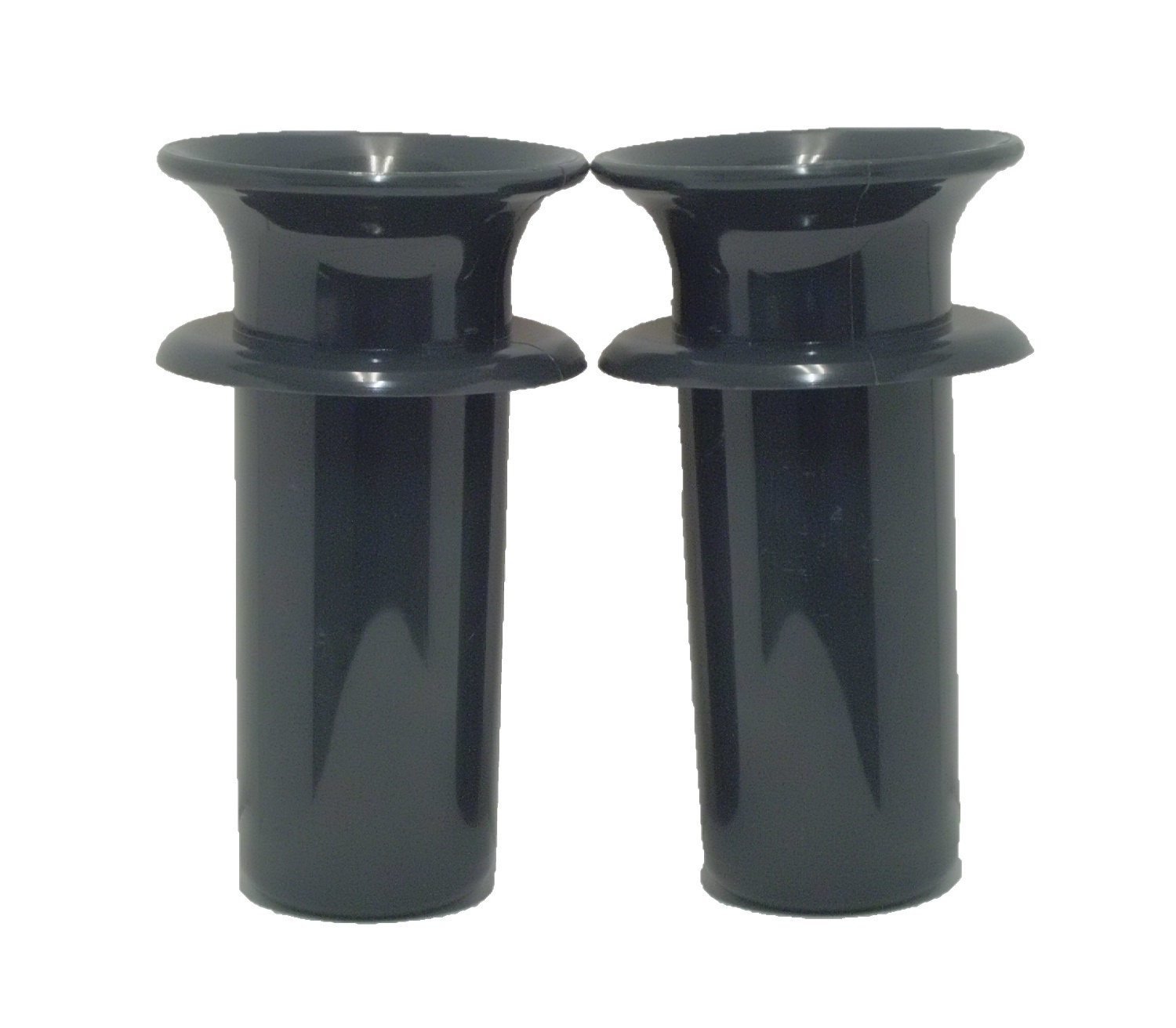 お墓用花立 プラスチック製 ツバ付 筒径:59mm ツバ下115mm