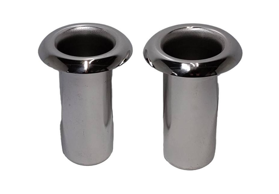 お墓用花立 ステンレス製 中入れ式 筒径:38mmツバ下:90mm [S-39]