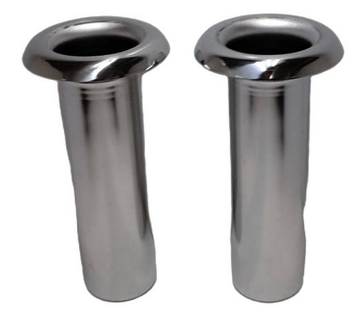 お墓用花立 ステンレス製 中入れ式 筒径:44mm ツバ下:145mm [S-44大]